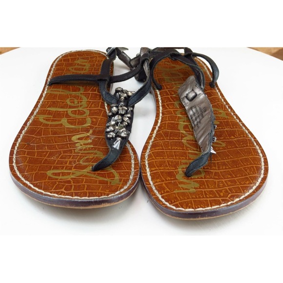 Sam Edelman‎ Sz 6.5 M Black Gladiator Leather Women Sandals GWYENETH - Picture 2 of 8